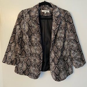 Snake print blazer, size M